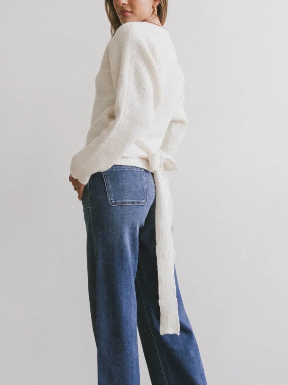 la february Knit Sweater in Cream